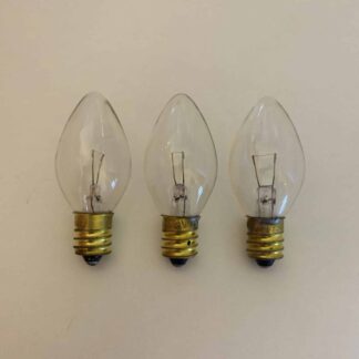 3X Replacement Christmas Light Bulbs 12V 3W E12 Clear Small Screw In Cone Shaped Bulb
