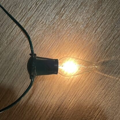3X Replacement Christmas Light Bulbs 20V 3W E10 Clear Small MES Screw In Cone Shaped Bulb - Image 2