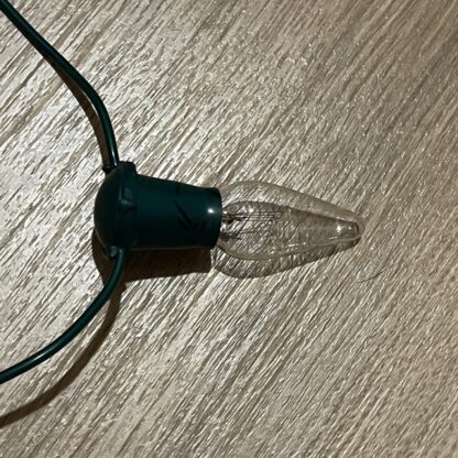 3X Replacement Christmas Light Bulbs 20V 3W E10 Clear Small MES Screw In Cone Shaped Bulb - Image 3