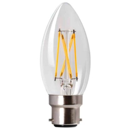 Clear - Filament LED Candle Household Light Bulb 240v - BC