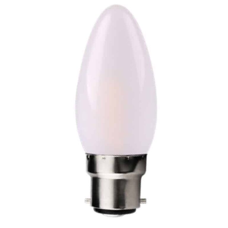 Frosted Filament LED Candle Household Light Bulb 240v BC UK LIGHT