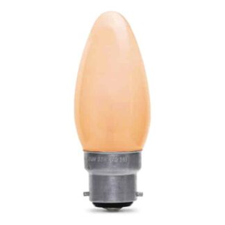 Orange Opaque Candle General Household Incandescent Light Bulb 240v - BC