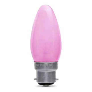 Pink Opaque Candle General Household Incandescent Light Bulb 240v - BC