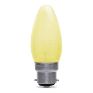 Yellow Opaque Candle General Household Incandescent Light Bulb 240v - BC
