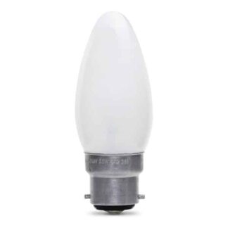 Pearl / White Opaque Candle General Household Incandescent Light Bulb 240v - BC