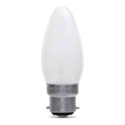 Pearl / White Opaque Candle General Household Incandescent Light Bulb 240v - BC