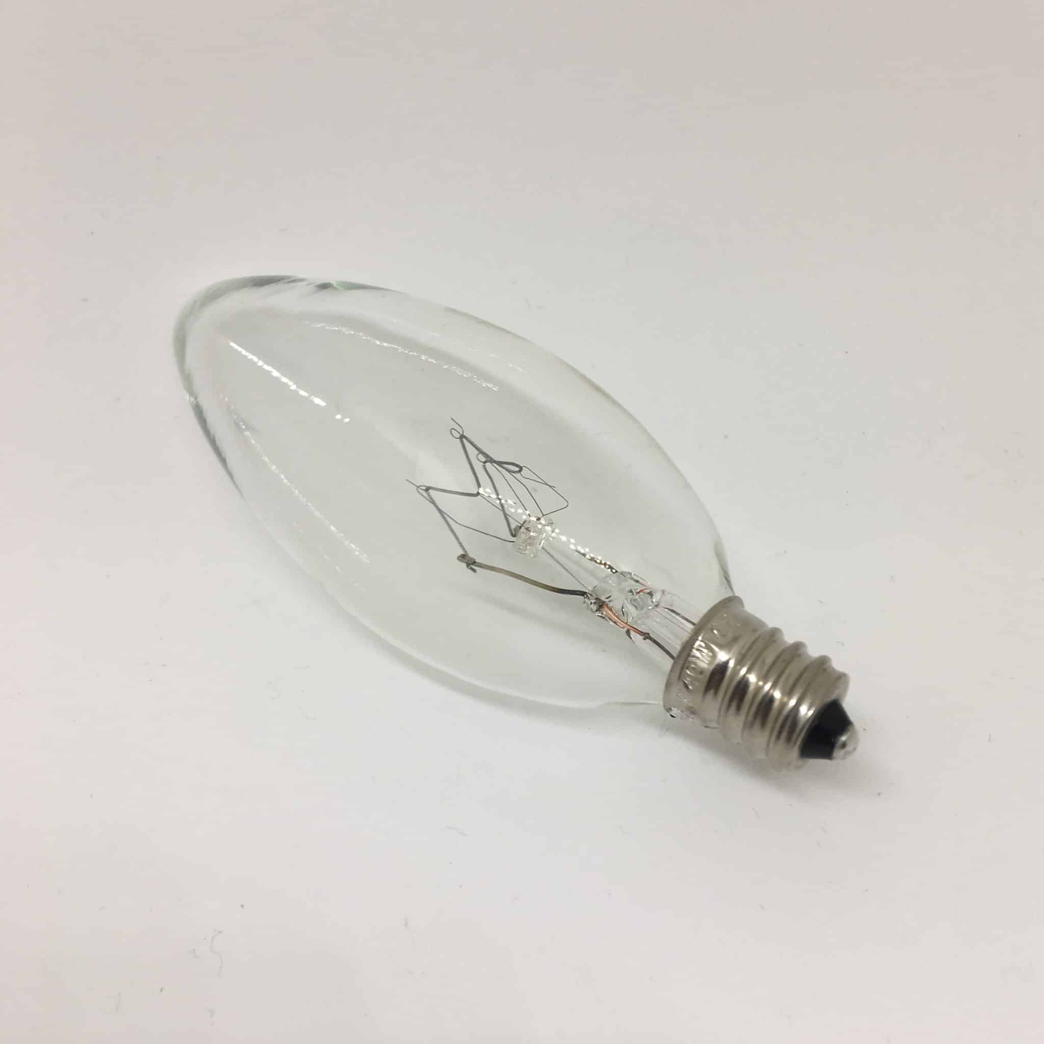 25W Clear Candle Household Incandescent Light Bulb 240v E12 UK LIGHT STORE
