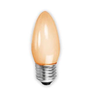 Orange Opaque Candle Household Incandescent Light Bulb 240v - ES