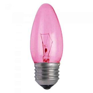 Pink Candle Household Incandescent Light Bulb 240v - ES