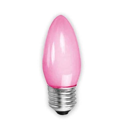 Pink Opaque Candle Household Incandescent Light Bulb 240v - ES