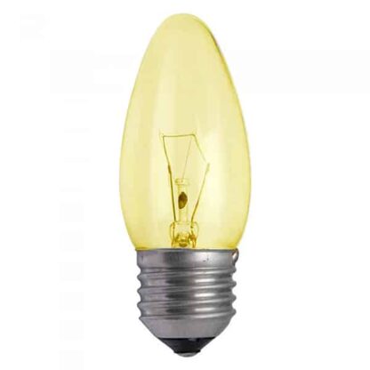 Yellow Candle Household Incandescent Light Bulb 240v - ES
