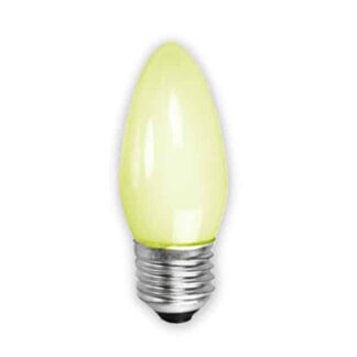 Yellow Opaque Candle Household Incandescent Light Bulb 240v - ES