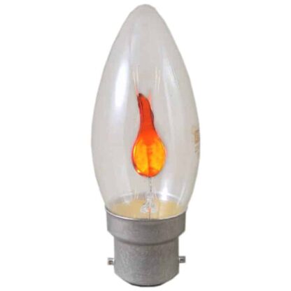Flicker Flame Candle 240v 3w - BC BA22D - UK LIGHT STORE