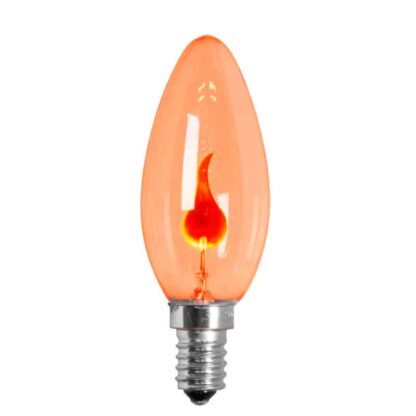 Amber - Flicker Flame Candle 240v 3w - SES E14