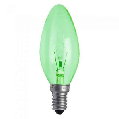 Green Candle Household Incandescent Light Bulb 240v - SES