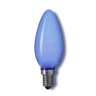 Blue Opaque Candle Household Incandescent Light Bulb 240v - SES