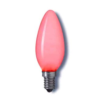 Red Opaque Candle Household Incandescent Light Bulb 240v - SES