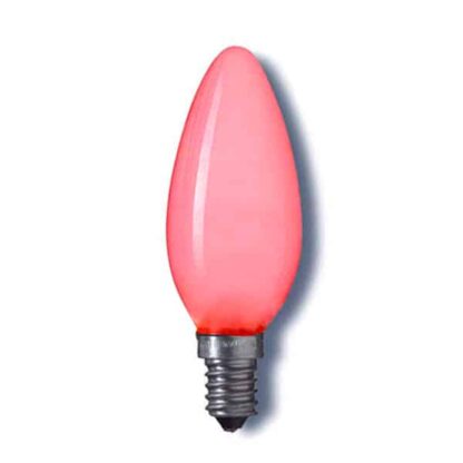 Red Opaque Candle Household Incandescent Light Bulb 240v - SES