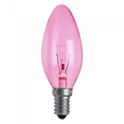 Pink Candle Household Incandescent Light Bulb 240v - SES