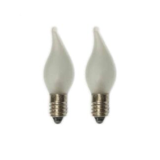 x2 E10 Small Frosted Candle 8V 2W Christmas 30 Set Replacement Light Bulbs Small Screw In MES