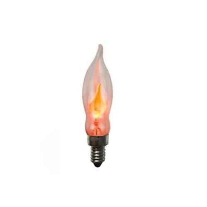 x2 E10 Flicker Flame Effect 3W Christmas Candle Bridge Arch Replacement Light Bulbs RF7 Small Screw In 230V MES - Image 2