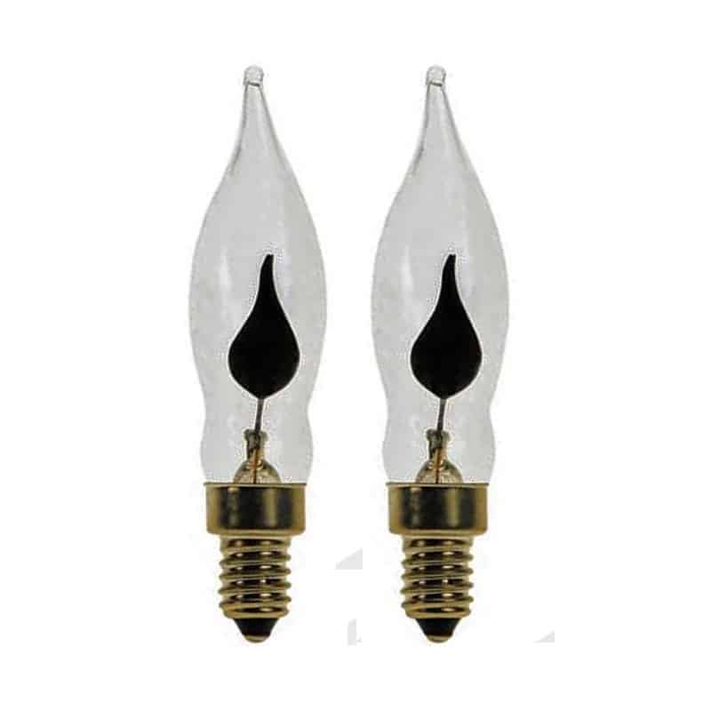 x2 E10 Flicker Flame Effect 1.5W Christmas Candle Bridge Arch