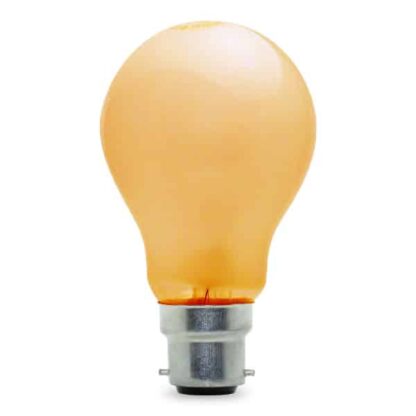 Orange Opaque GLS General Household Incandescent Light Bulb 240v - BC