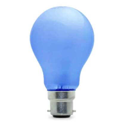 Blue Opaque GLS General Household Incandescent Light Bulb 240v - BC