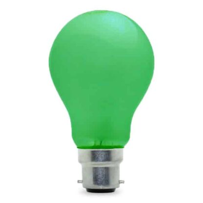Green Opaque GLS Incandescent Light Bulb 110v - BC