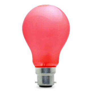 Red Opaque GLS General Household Incandescent Light Bulb 240v - BC