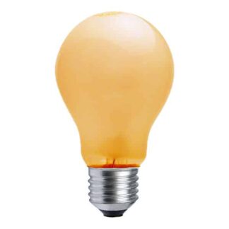 Orange Opaque GLS General Household Incandescent Light Bulb 240v - ES
