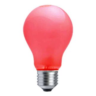 Red Opaque GLS General Household Incandescent Light Bulb 240v - ES