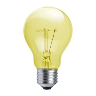 Yellow GLS General Household Incandescent Light Bulb 240v - ES