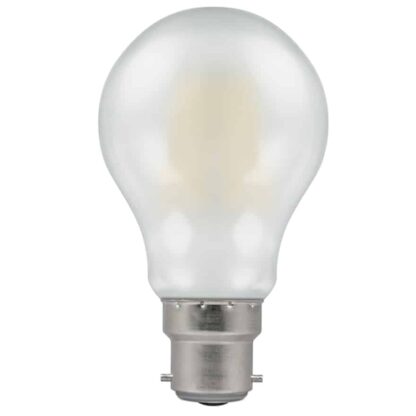 Frosted Glass - Warm White 2700K Filament LED Round GLS Household Light Bulb 240v - BC B22D