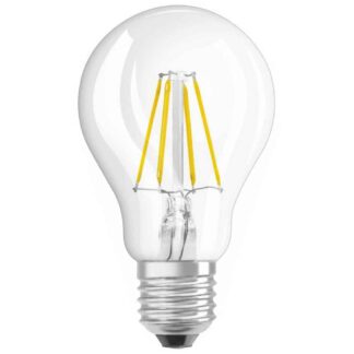 Clear Glass - Cool White 4000K Filament LED Round GLS Household Light Bulb 240v - ES E27