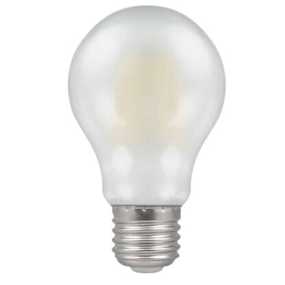 Frosted Glass - Warm White 2700K Filament LED Round GLS Household Light Bulb 240v - ES E27