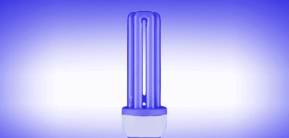 BLUE 11W SES E14 Stick CFL Energy Saving Light Bulb - Image 2