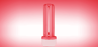 RED 11W BC Stick CFL Energy Saving Light Bulb - Image 2