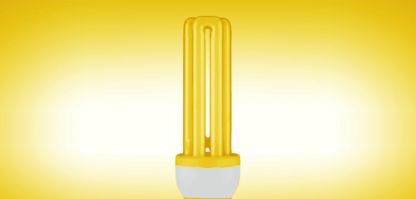 YELLOW 11W BC Stick CFL Energy Saving Light Bulb - Image 2