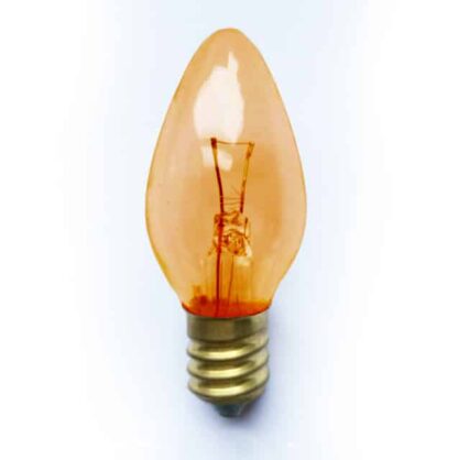 X3 Replacement Christmas Light Bulbs AMBER / ORANGE 12V 3W E12 Clear Small Screw In Cone Shaped Bulb