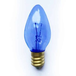 X3 Replacement Christmas Light Bulbs BLUE 12V 3W E12 Clear Small Screw In Cone Shaped Bulb