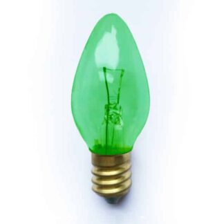X3 Replacement Christmas Light Bulbs GREEN 12V 3W E12 Clear Small Screw In Cone Shaped Bulb