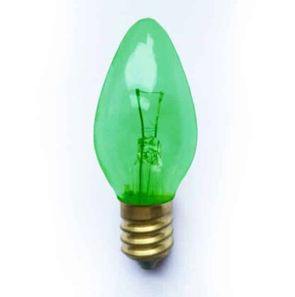 X3 Replacement Christmas Light Bulbs GREEN 12V 3W E12 Clear Small Screw In Cone Shaped Bulb