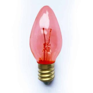 X3 Replacement Christmas Light Bulbs RED 12V 3W E12 Clear Small Screw In Cone Shaped Bulb