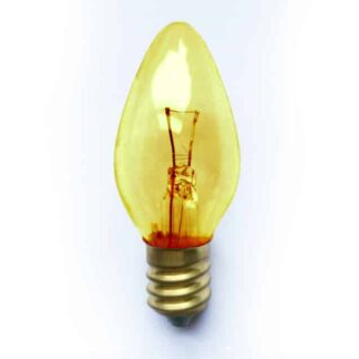 X3 Replacement Christmas Light Bulbs YELLOW 12V 3W E12 Clear Small Screw In Cone Shaped Bulb