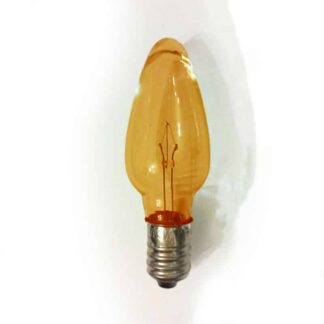 X3 Replacement Christmas Light Bulbs AMBER / ORANGE 12V 3W E10 Clear Small MES Screw In Cone Shaped Bulb