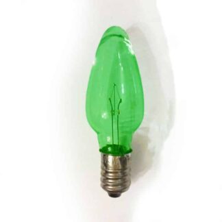 X3 Replacement Christmas Light Bulbs GREEN 12V 3W E10 Clear Small MES Screw In Cone Shaped Bulb