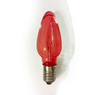 X3 Replacement Christmas Light Bulbs RED 20V 3W E10 Clear Small MES Screw In Cone Shaped Bulb