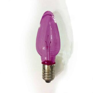 X3 Replacement Christmas Light Bulbs VIOLET / PURPLE 12V 3W E10 Clear Small MES Screw In Cone Shaped Bulb