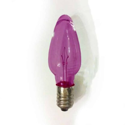 X3 Replacement Christmas Light Bulbs VIOLET / PURPLE 12V 3W E10 Clear Small MES Screw In Cone Shaped Bulb